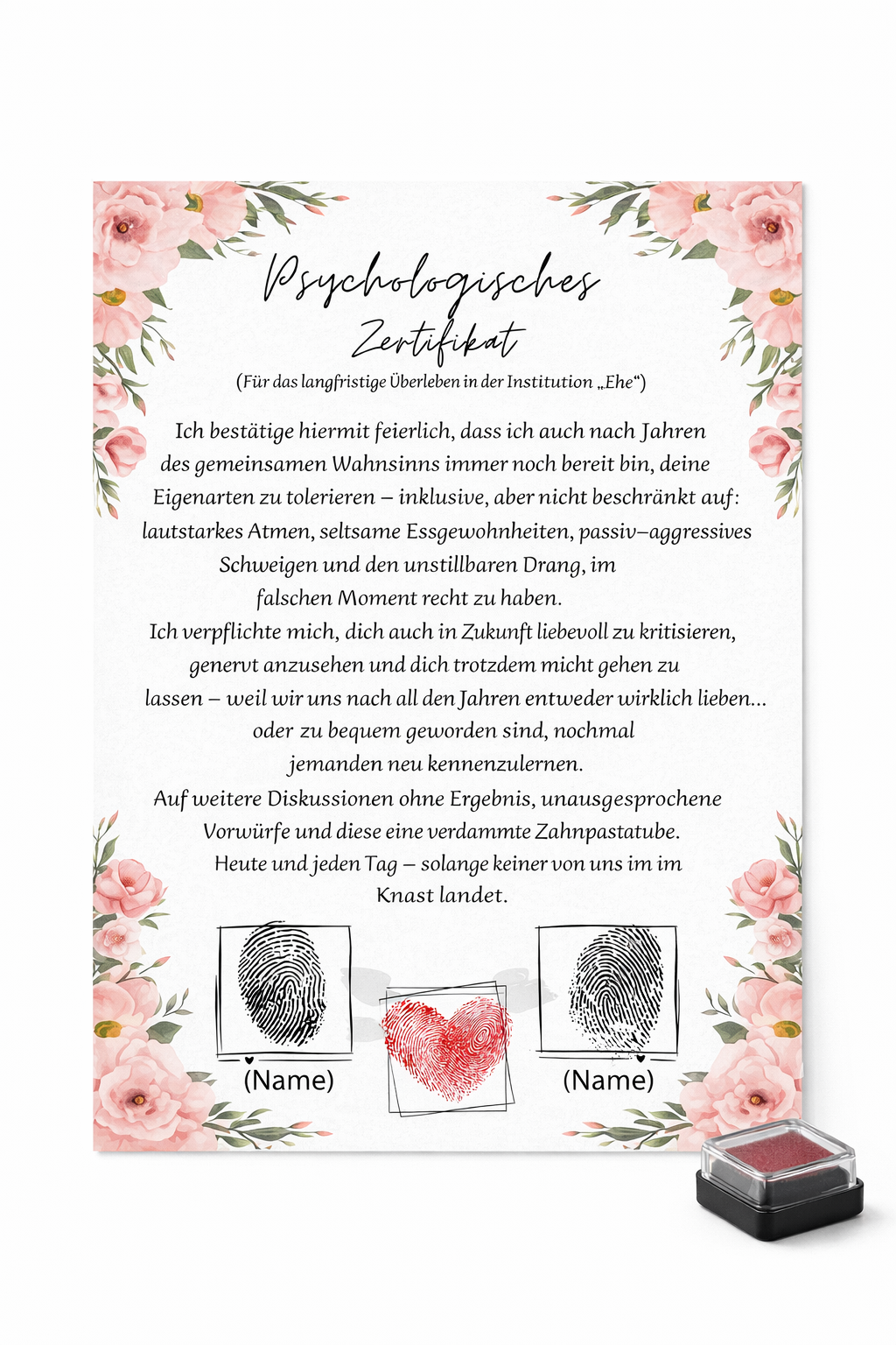 Psychologisches Zertifikat Humor