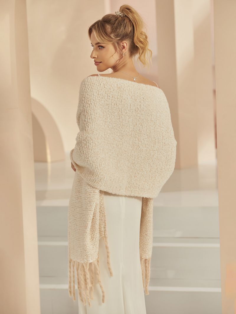 Bianco Evento Brautschal aus Strick E-382 White Emotions