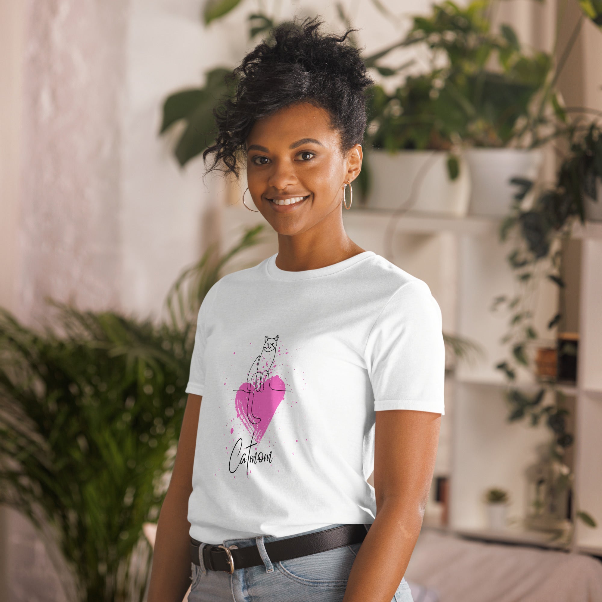 Catmom | Kurzärmeliges Unisex-T-Shirt White Emotions