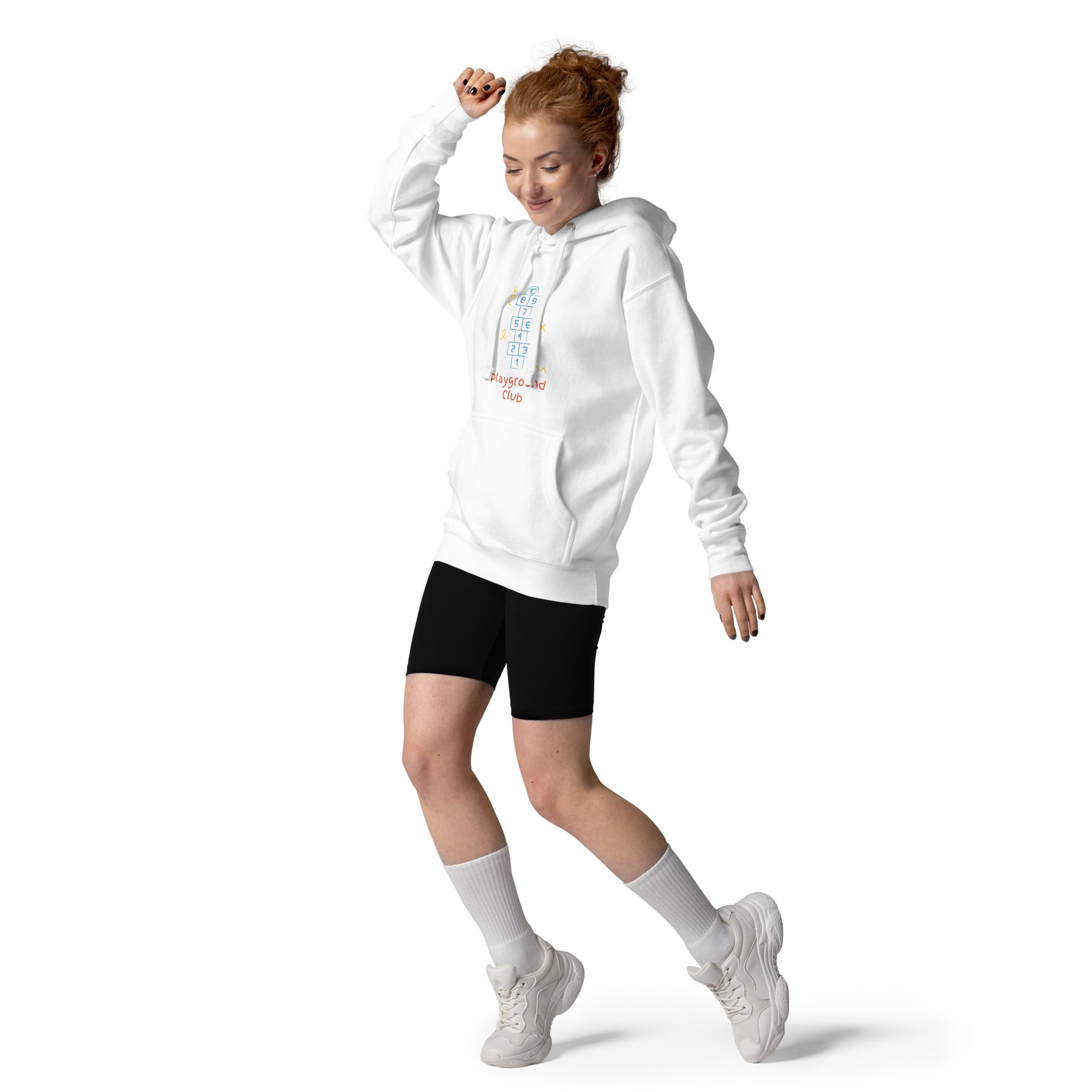 Playground Club | Unisex-Kapuzenpullover White Emotions