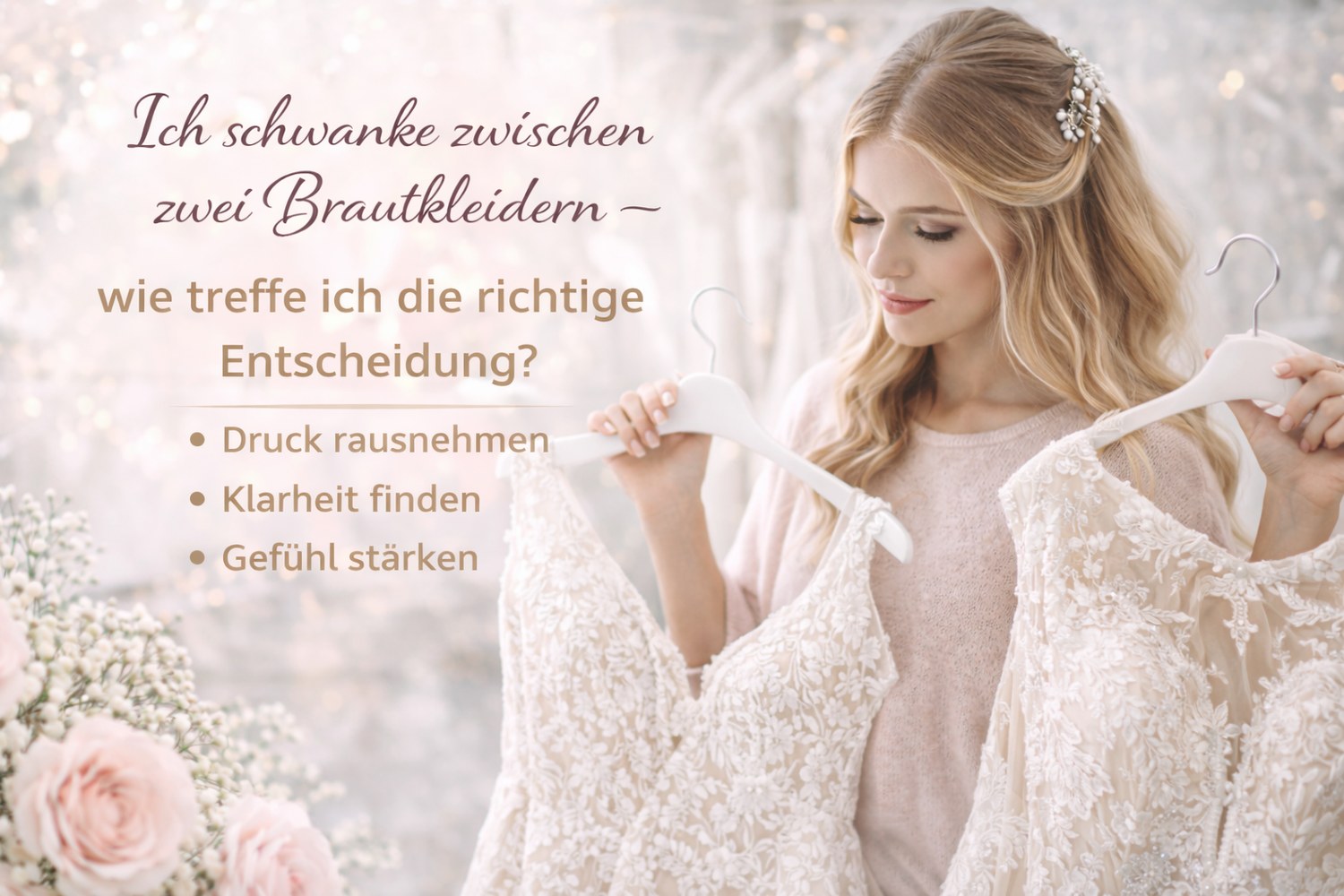 Ich schwanke zwischen zwei Brautkleidern – so findest du die richtige Entscheidung
