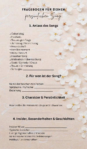 Personalisierter Song Freundschaft | Liebe