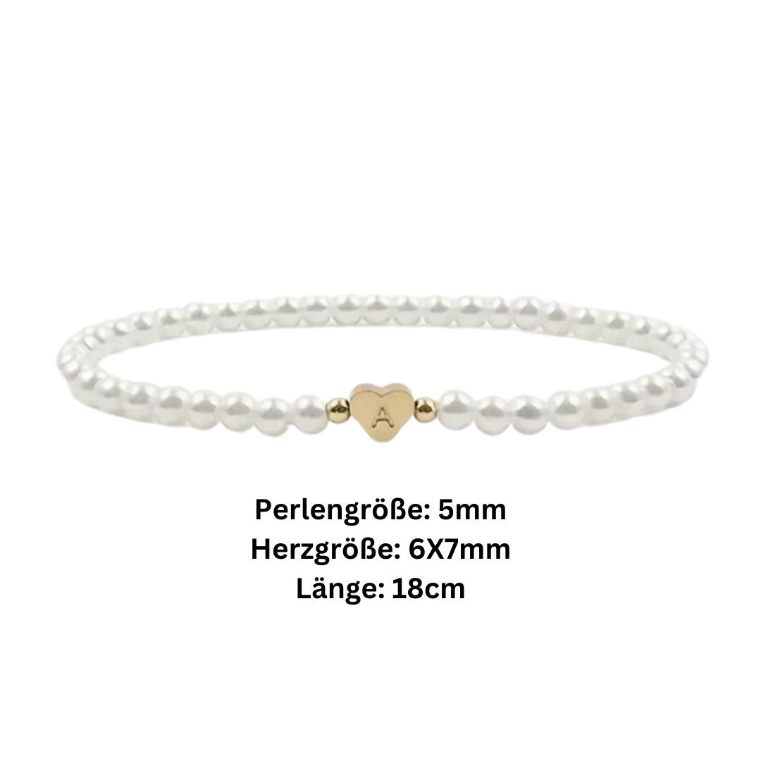 Perlenarmband mit Initialen