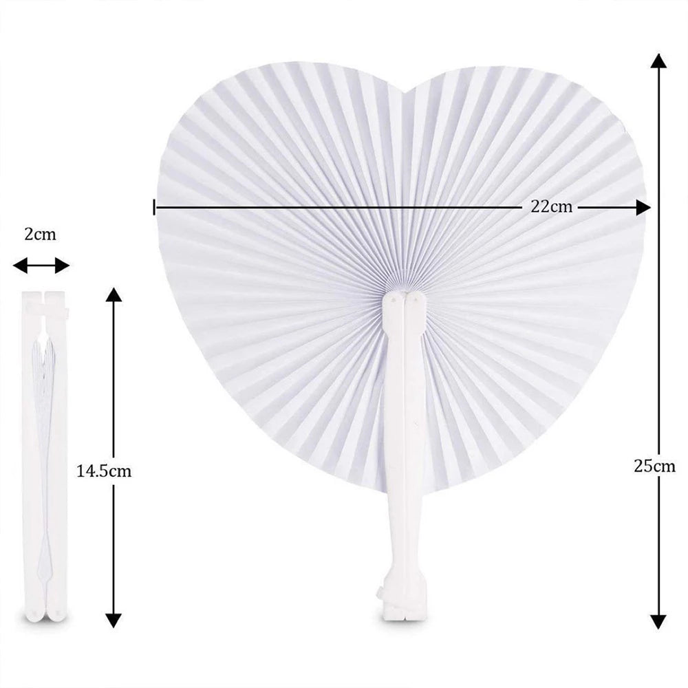 Fächer in Herz Form White Emotions